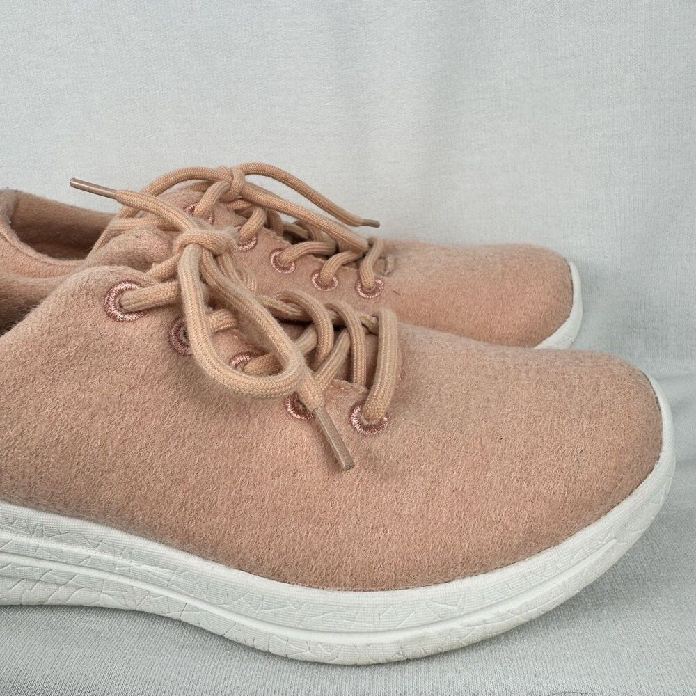 FreeShield Peach Pink Wool Blend Walking Shoes Womens 6.5 Casual Lace-Up Sneaker - Picture 7 of 10